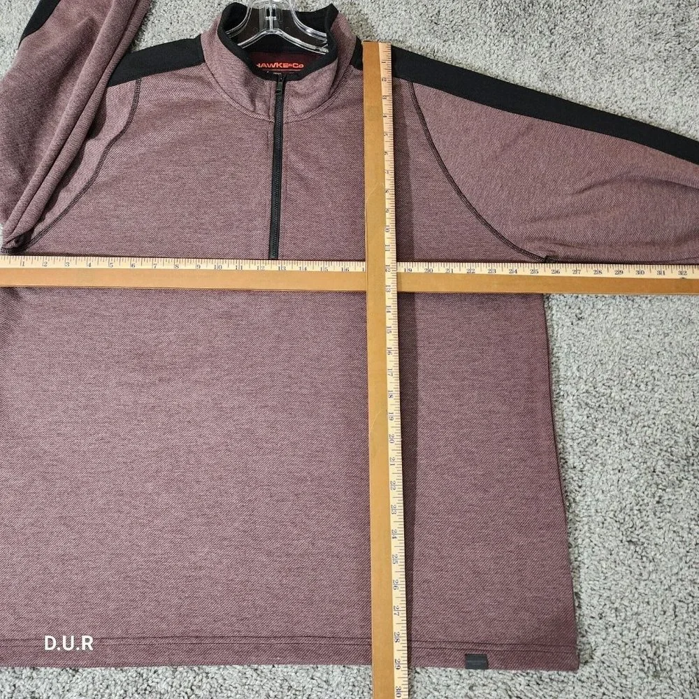 Hawke & Co Quarter Zip ProFlex Sweatshirt Men's XXL 2XL Maroon Long‎ Sleeve